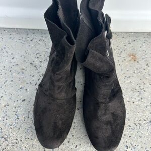 Nine West Black Suede Ankle Booties